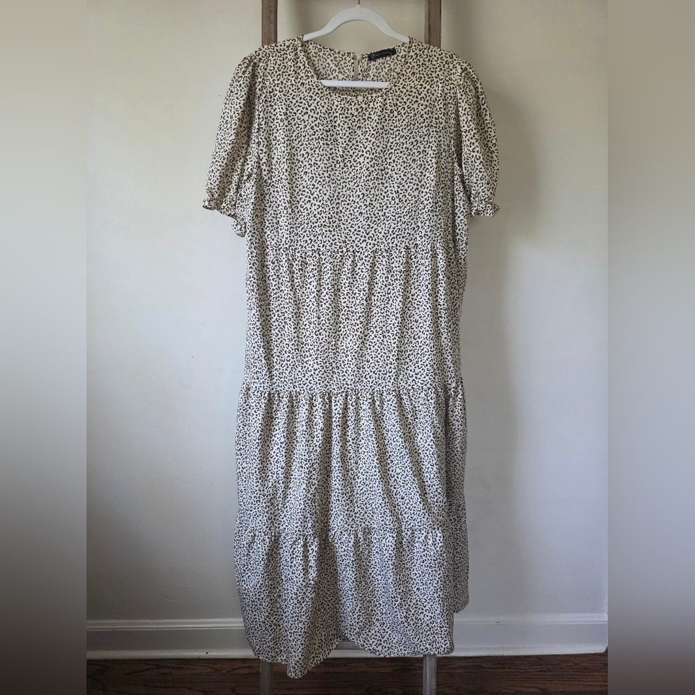 ⭐️40% Off⭐️ Prettygarden Boho Leopard Print Puff Sleeve Dress - Picture 5 of 14